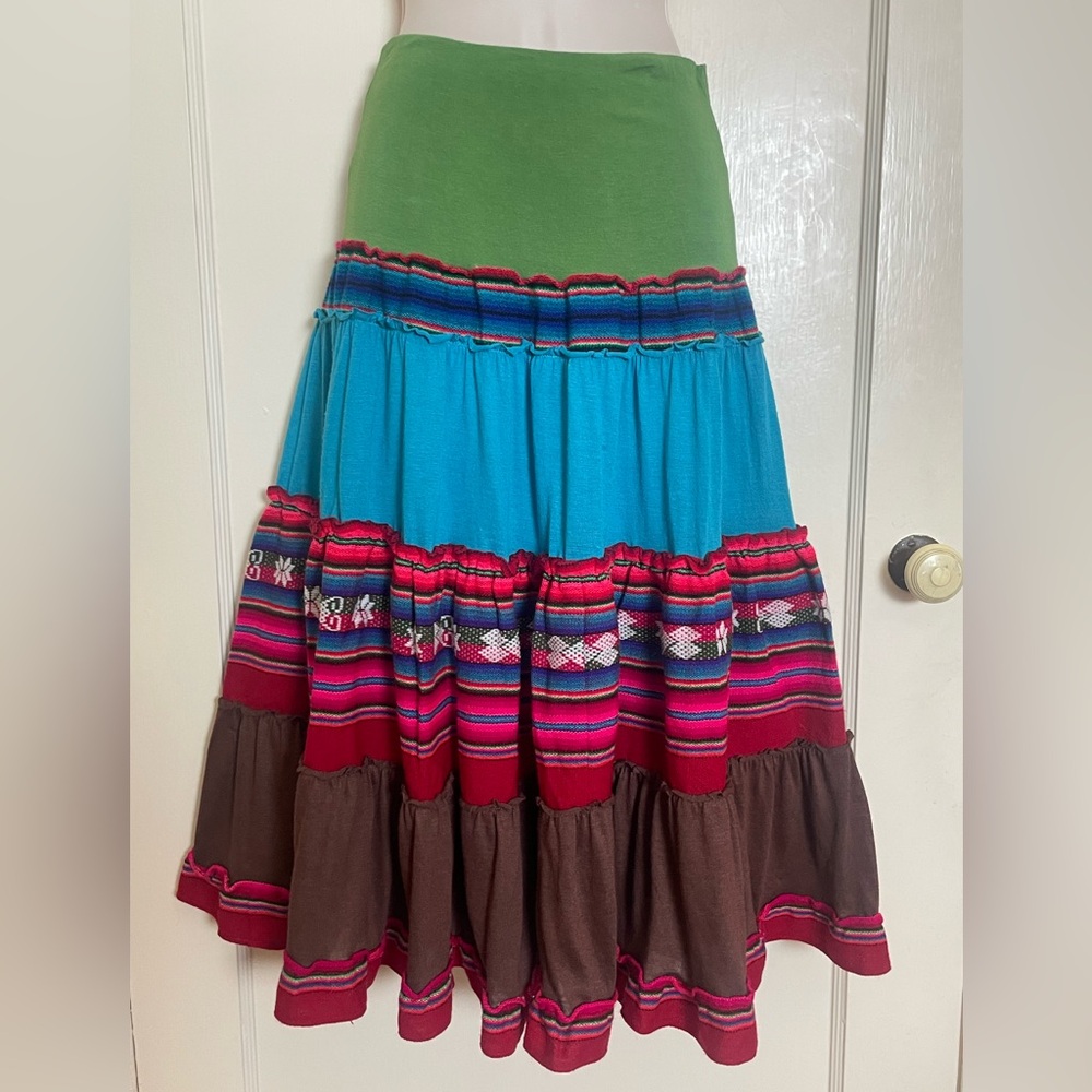 Carolina K Multi Fabric Skirt made in Argentina